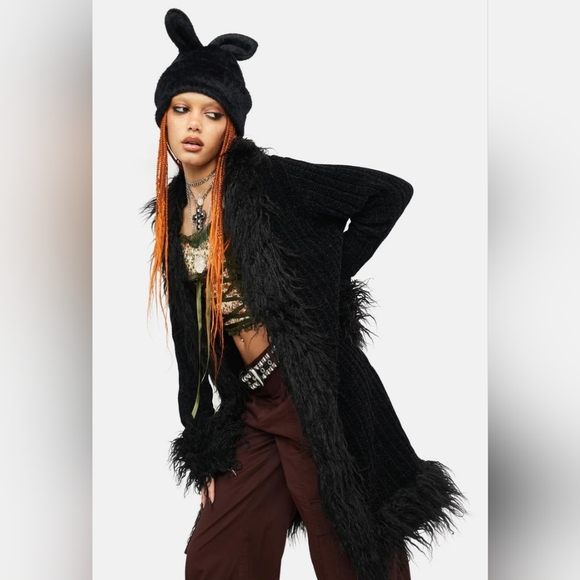 Furry Foe Long Cardigan - Current Mood - Dolls Kill - Picture 3 of 3